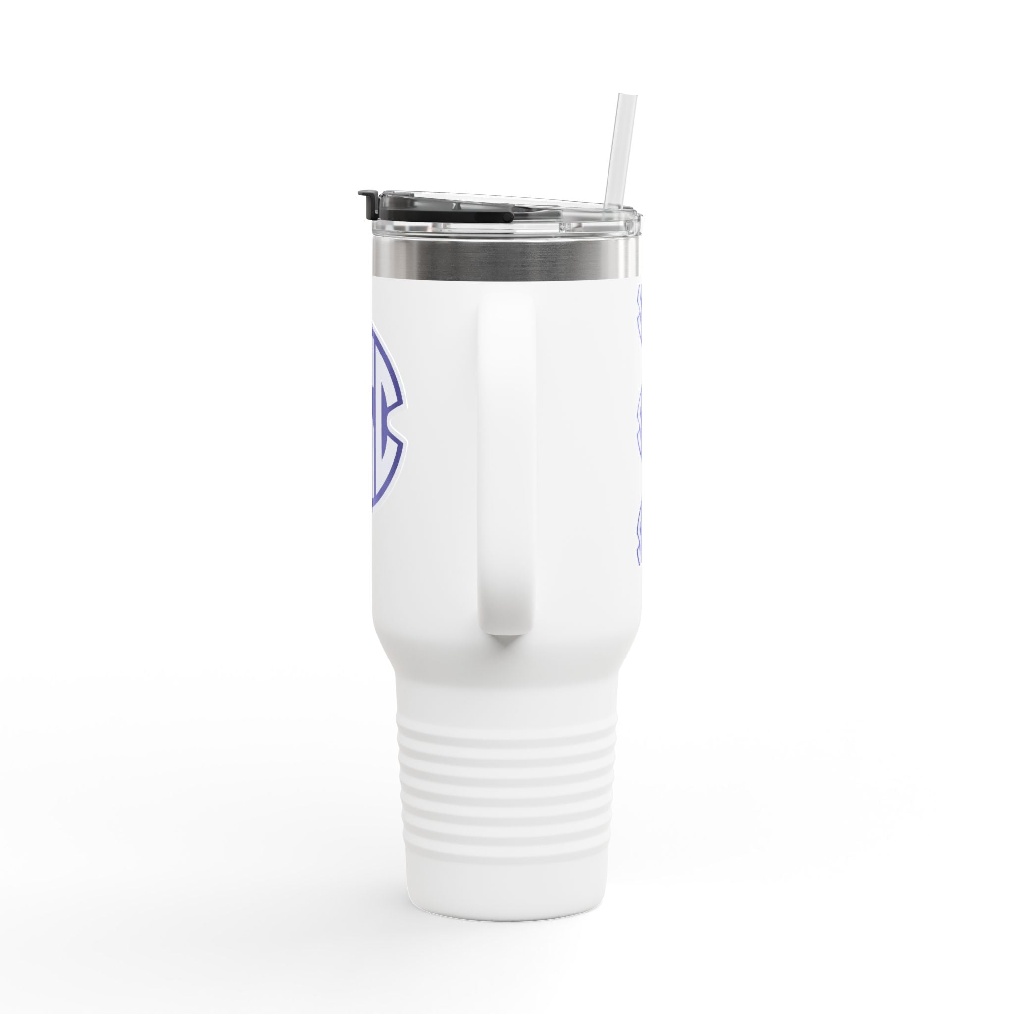 Monogrammed 40oz Insulated Travel Mug — Blue Circle SSC Logo