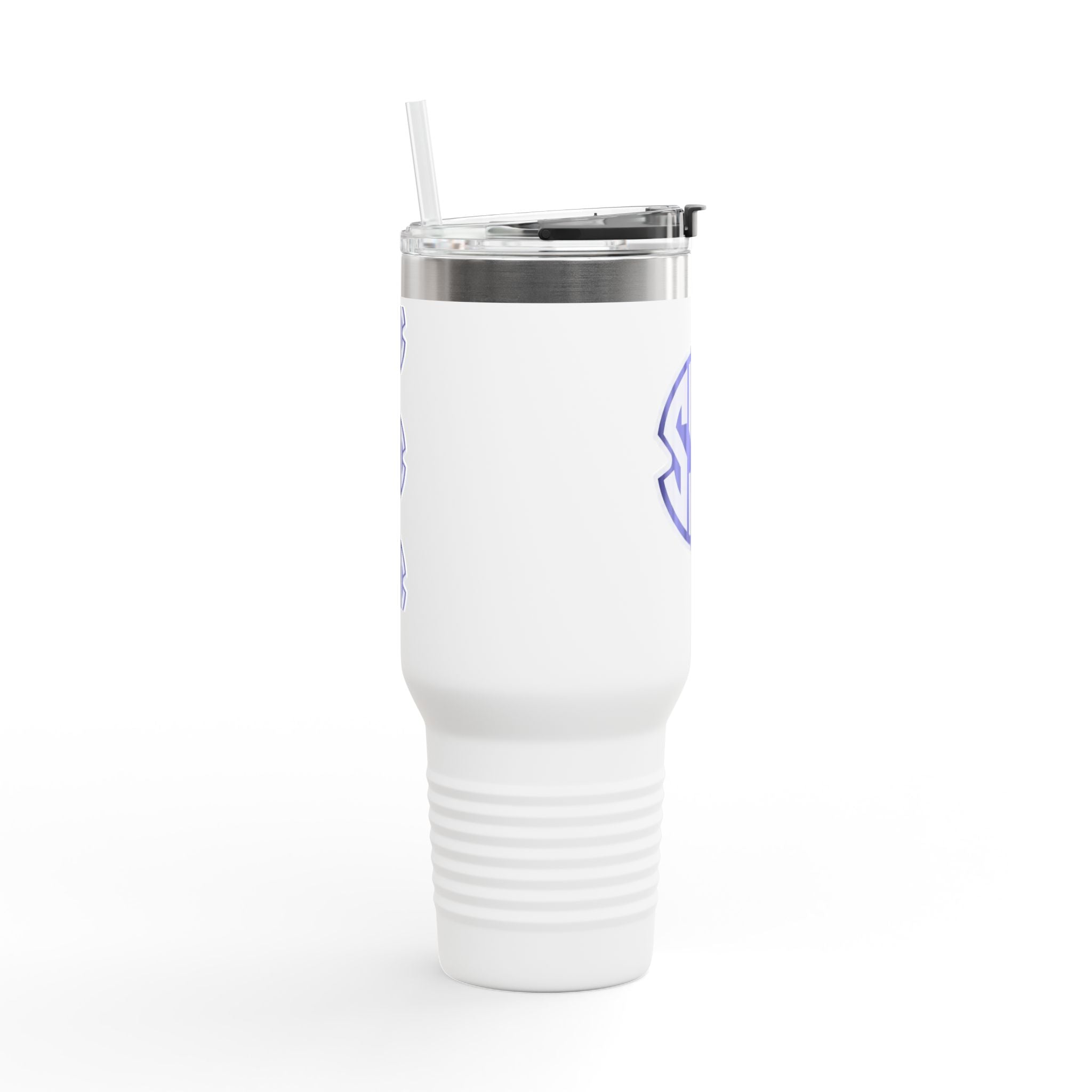 Monogrammed 40oz Insulated Travel Mug — Blue Circle SSC Logo