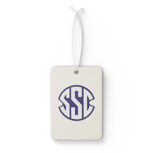 Monogram Circle Car Air Freshener — Custom SSC Initials Design
