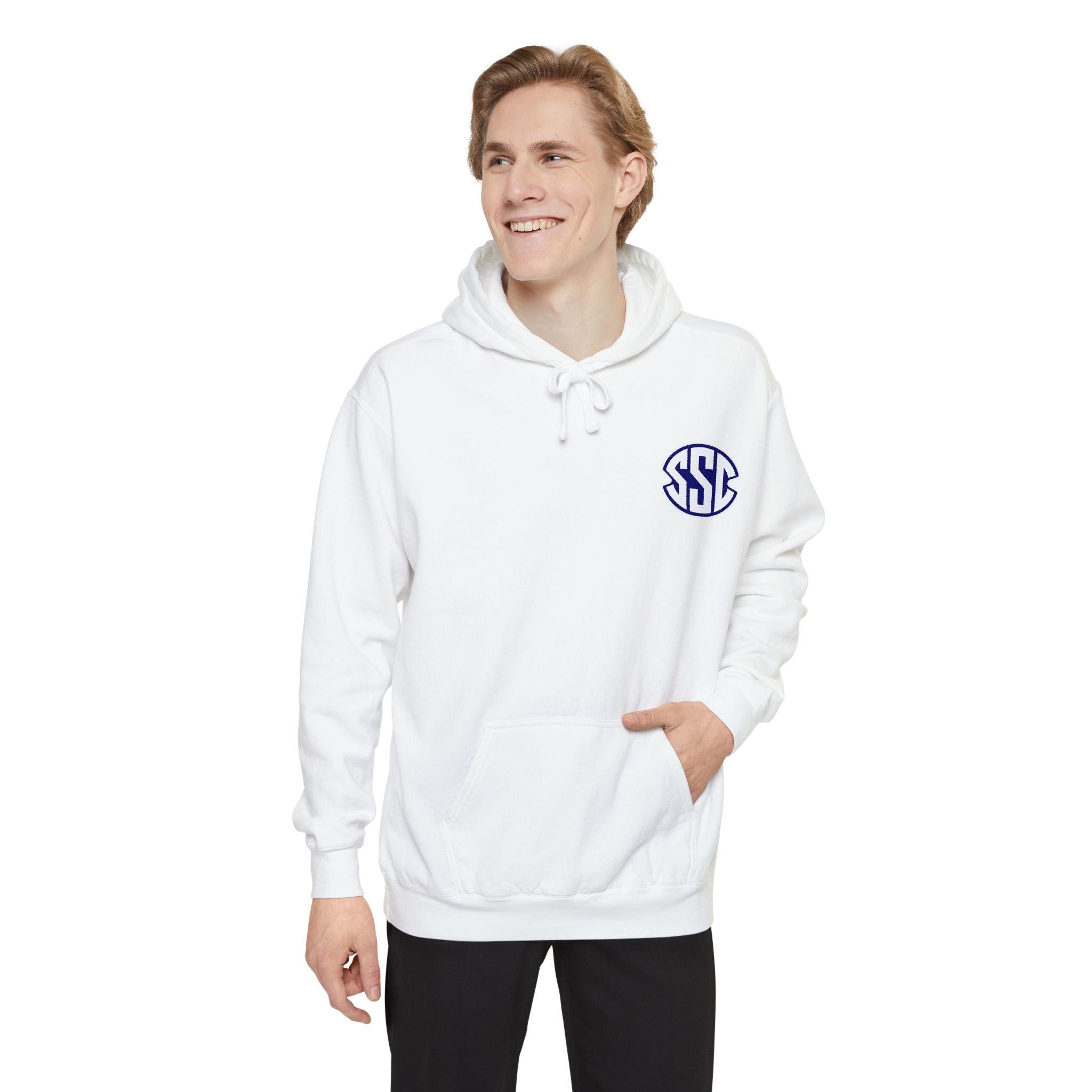 Monogram Circle Hoodie – Custom 'SSC' Embroidered Sweatshirt